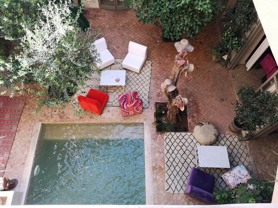 riad marrakech  with pool closed to jemaa el fna square
